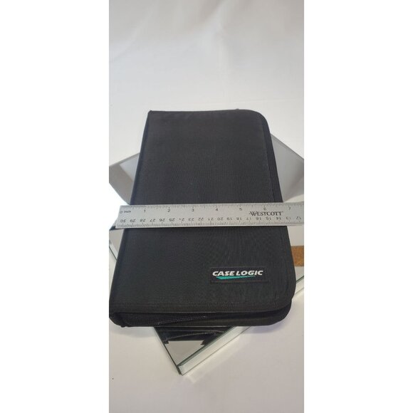 Vintage Case Logic 48 CD DVD Storage Case Binder Holder Black Zipper Nylon - Picture 9 of 10